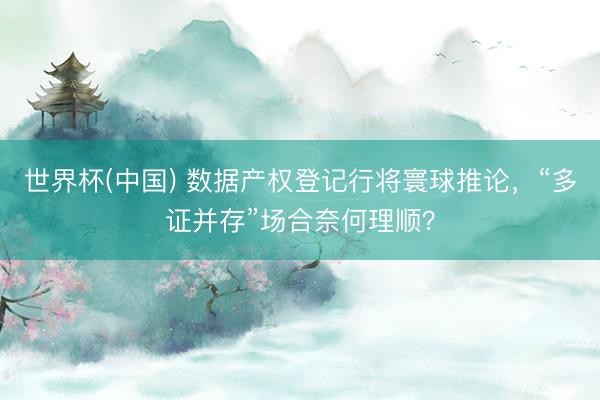 世界杯(中国) 数据产权登记行将寰球推论，“多证并存”场合奈何理顺？